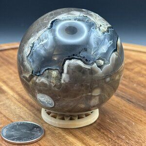 Volcanic Agate Sphere #4 62.8mm  Rocks and Minerals 318g